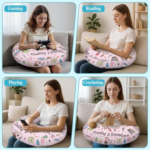 Queen Hero Lap Pillow for Reading & Gaming Lap Desk Pillows for Crocheting & Crafting with Elbow & Arm Support Cushion for Ergonomic Use on Bed and Couch - Image 6