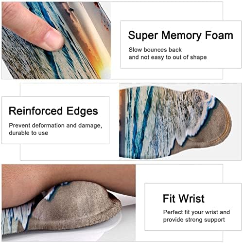 Lateefah Ergonomic Mouse Pad with Wrist Rest and Keyboard Wrist Rest Set | Non-Slip Memory Foam Wrist Rest for Computer Keyboard, Easy Typing, Pain Relief, Mousepad Wrist Support for Home Office Game - Image 3
