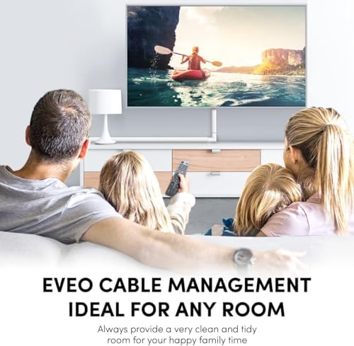 EVEO Cord Hider - 300” Cord Cover Wall Cable Hider, Cable Concealer, Wire Hiders for TV on Wall. Cable Management, Cord Hider Cable Raceway Wire Covers for Cords -18X (L17 W0.95 H0.5) - Medium - White - Image 6