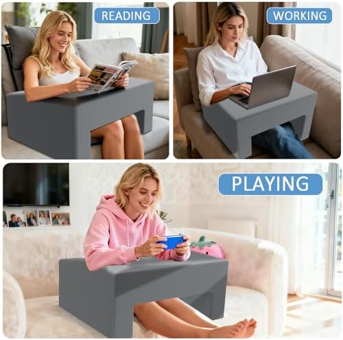 Lap Pillow Desk - Gaming Pillows for Lap, Multi-Functional Reading&Book Pillow and Machine Washable Desk Pillows for Napping, Work & Sofa Couch Use - Image 4