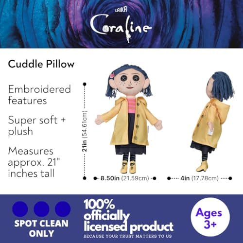 Franco Coraline Cuddle Pillow Plush, Kids Bedding Super Soft Plush Pillow, (Officially Licensed Product) Collectibles - Image 2