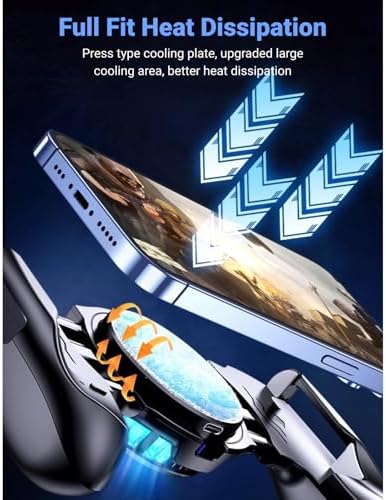 ciciglow Phone Game Grip, Semiconductor, Adjustable Mobile Controller Handle Holder with Colorful Light Effect, Fan Cooling, for, iOS - Image 5