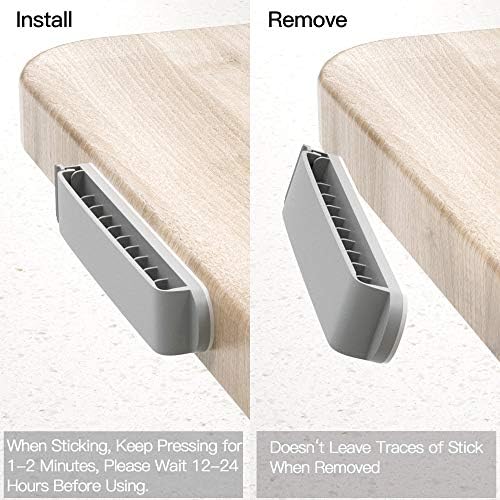 pzoz Cable Clips, 3 Pack Cord Organizer Charger Cable Management for Organizing Home Office Desk Phone Car Cable Wire, Self Adhesive Cord Holders (Gray) - Image 5