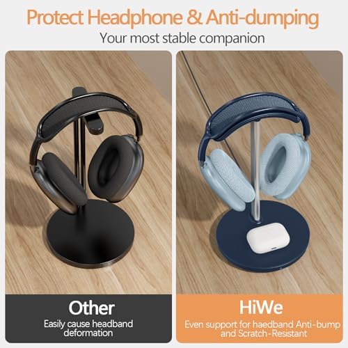 Hiwe Headphone Stand with Wireless Charger, Headset Holder for Desktop - Image 3