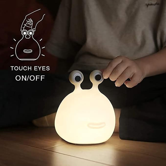 Slug Night Light,Silicone lamp for Kids,USB Rechargeable Cute Animal Lamps Timer Setting Safe Bedside Lamp Portable LED Lamps for Breastfeeding Dorm Room Decor for Christmas Gift - Image 2