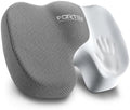 FORTEM Seat Cushion, Office Chair Cushion for Tailbone Sciatica Pain Relief | Memory Foam Pillow for Car | Ergonomic Design | Washable Cover | Non Slip | Grey by FORTEM