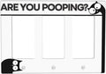 Decorative Outlet Covers Funny Bathroom Art with Are You Pooping 3 Gang Gfci Wall Plate Triple Rocker Light Switch Covers Electrical Receptacle Switchplate Plug Faceplate for Country Decor by JOOJIAO