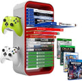Game Storage Tower Compatible with PS5/ Xbox/Switch, Red by Niciksty