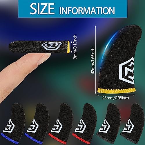 Jiuguva 120 Pcs Gaming Finger Sleeves with Pattern for Mobile Game Controllers Finger Sleeve Anti Sweat Play Controller Thumb Sleeve Breathable Thumb Covers Touchscreen(Multicolored) - Image 2