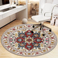 Office Chair Mat for Hardwood Floor, Vintage Computer Gaming Rolling Low Pile Carpet Floor Chair Mat, Anti-Slip Backing Round Desk Rug Floor Mat for Home by Heavyoff