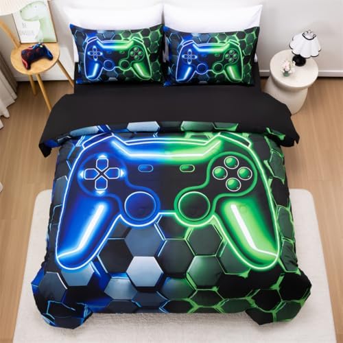 NTBED 5pcs Twin 3D Gaming Comforter Set for Boys Kids Gamer Bedding Sets - Image 2
