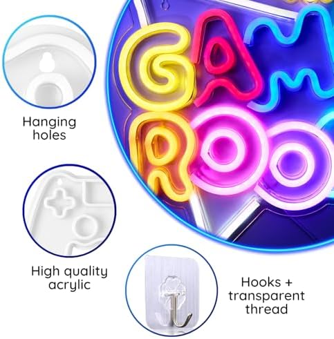 Neon Lights Gamer Room Decor, LED Gaming Lights, Boys Bedroom Decor - Image 5