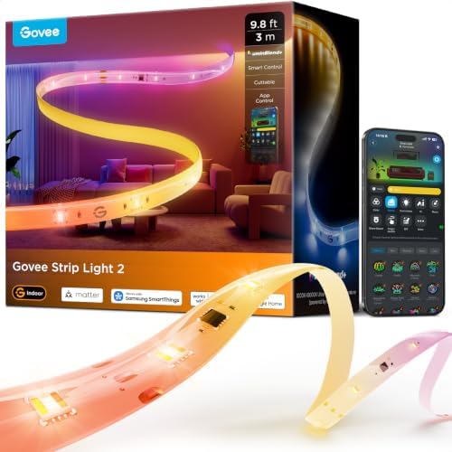 Govee LED Strip Lights 2, 9.8ft, RGBWWIC, 1000K to 10000K White Light, WiFi by Unknown