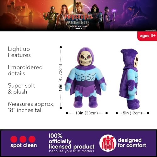Masters of The Universe Skeletor Super Soft Cozy Light Up Cuddle Pillow Buddy for Comfort, (Officially Licensed Product) By Franco - Image 2