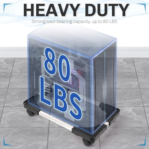 Liitrton Mobile CPU Stand Adjustable Computer Tower Stand Fits Most PC - Image 5