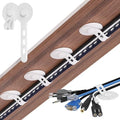 Cable Management Under Desk, Adhesive Cable Ties, 10Pack-White by ELECTRONICSORGANIZATION
