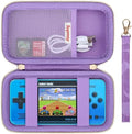 Supmay Carrying Case Compatible with WELLST·G/ for GuaiyeyeAP Handheld Game for Kids -Preloaded 220 Retro Video Games, Portable Gaming Player Storage Holder Travel Bag with Mesh Pocket, Purple(Cube) by Supmay