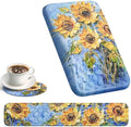 Ospelelf 3 in1 Ergonomic Wrist Rest Pad for Computer Keyboard and Mouse, Large Mouse Pad Set with Support for Office, Sunflower by OspelelfOfficeSupplies