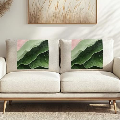 Wave Stripe Textured Print Universal Headrest Protector 26x16 Inch Set of 2 - Easy Install Polyester Couch Cover, Waterproof & Non-Slip, Includes Fixing Nails for Home/Office Recliners - Image 2