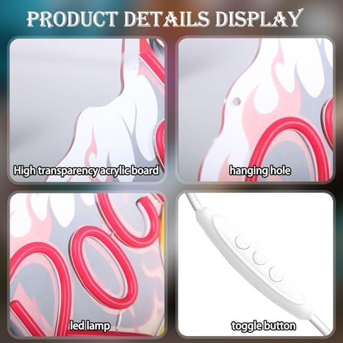 Guitar Rock Roll Neon Sign, Music Guitar LED Sign for Vocal Recital Concert - Image 5