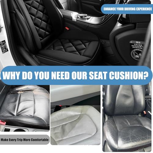 Car Seat Cushion with Back Support Pillow, Car Seat Cushion for Long Driving, Breathable Car Seat Protector, 1.2'' Thick Memory Foam Design for Pain Relief, Seat Pad for Car SUV Truck (Black) - Image 4