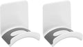 uxcell Headphone Stand, 2 Pcs ABS Headset Holder Adhesive Headphone Holder Hook Mount Headphone Hanger Hook Under Desk for Gaming Headphones Earphones Cables, White(Wall-Mounted) by uxcell