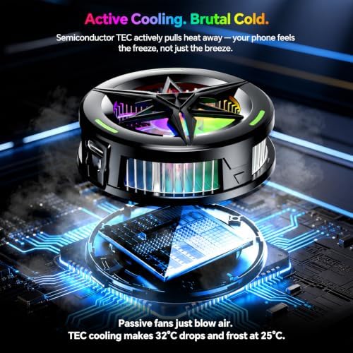Magnetic/Clip-On USB Phone Cooler for Gaming/Video/Live/Vlog,Cell Phone Fan - Image 3