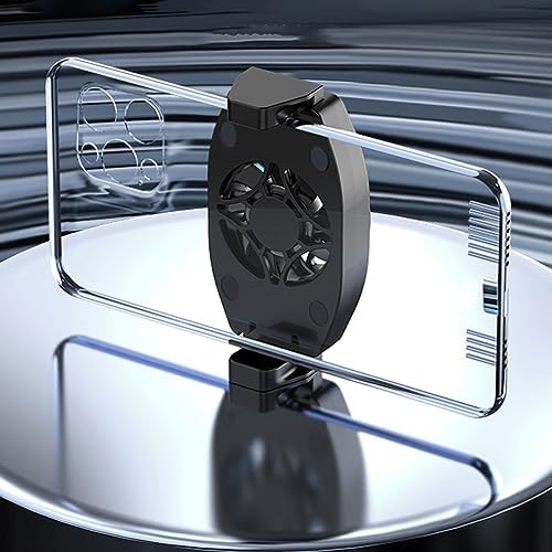 Smartphone Cooling Fan 45mm Radiator Heat Sink Ultra-Quiet USB Powered Phone Refrigeration Clamp for 4 to 6.7 Inch Gaming Cell Phones Black - Image 6