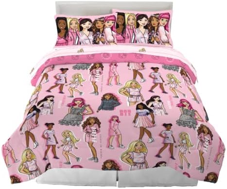 Franco Barbie Barbicore Bedding Super Soft Comforter and Sheet Set with Sham, 7 Piece Queen Size, (Official Licensed Product) by Franco