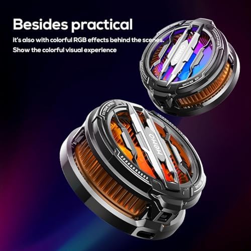 Magnetic Phone Cooler for Gaming, RGB Semiconductor Cooling Fan for iPhone and Android Phones, Portable Mobile Phone Radiator with 3 Cooling Modes, Quiet Cooling Fan for Gaming (CX07) - Image 7