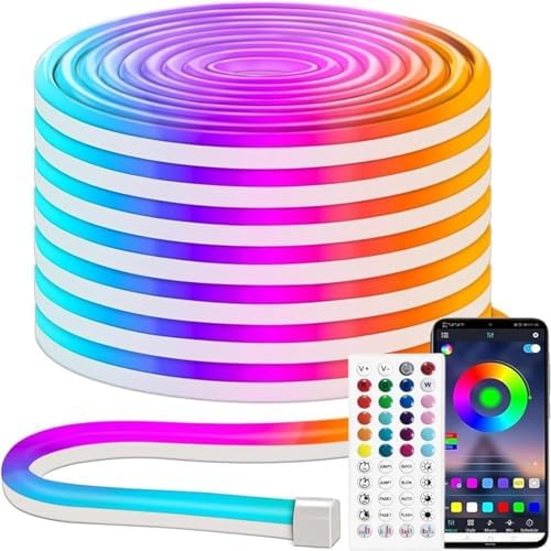 iNextStation RGB Neon LED Strip Lights 16.4FT 12V Flexible LED Rope Lights by inextstation