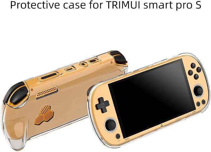 Protective Cover Case for Trimui Smart Pro S Retro Handheld Game Console, Soft Skin Case Sleeve Anti-Drop Shockproof TPU Protector Cover for Trimui Smart Pro S Accessories (Transparent Black) - Image 2