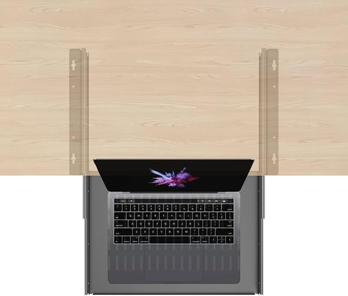 Sliding Under Desk Laptop Mount Shelf with Air Vents, 16" W - Image 4