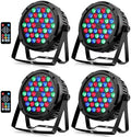 36W 36LEDs RGB Stage Par Lights by Remote DMX Control - 4Pack by OPPSK