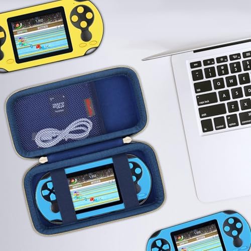 Elonbo Carrying Case for TaddToy/WELLST·G/Beijue/FAMILY POCKET/CCTU/X- JOYKIDS/GREENCREEK/Beico/KAVOYI/GuaiyeyeAP/TEBIYOU Handheld Game Console, Portable Electronic Gaming Player Bag, Blue - Image 7