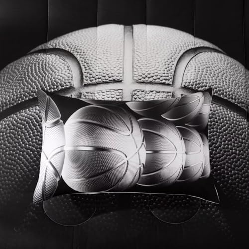 Basketball Comforter Set Twin Size for Boys Kids Teens All Season Sports Theme Basketball Bedding Sets Teenage Bed Bedrooom Set 3 Pieces with Pillowcases, - Image 6