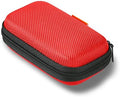 Red Rectangle Small EVA Case, Lightweight Hard Shell Zipper Pouch by GLCON