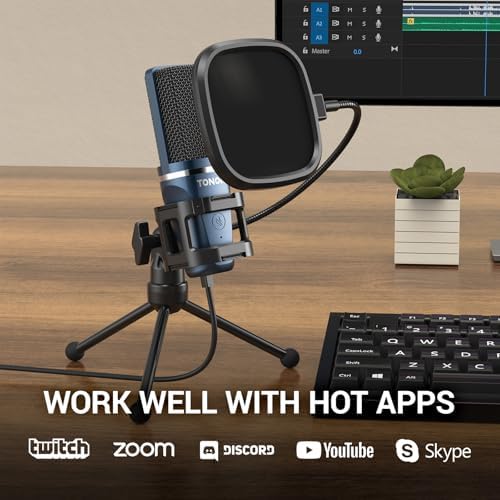 TONOR TC-777 Podcast Microphone, USB Computer Microphone, Cardioid Condenser PC Mic with Tripod Stand and Pop Filter for Podcasting, Streaming, Vocal Recording, Compatible with PC & Laptop, PS4/5 - Image 7