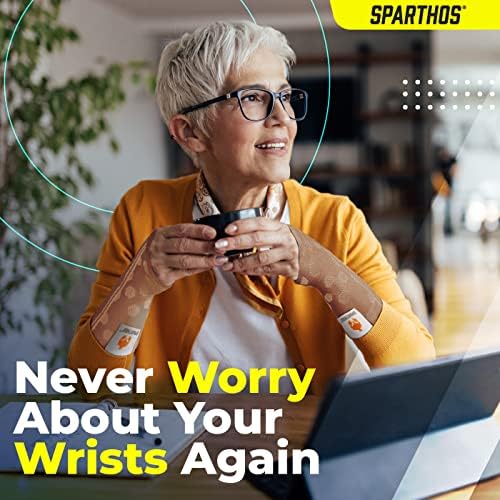 Sparthos Wrist Compression Sleeves (Pair), Carpal Tunnel Brace - Beige-S | Soft Wrist Support for Men & Women, Medical Grade Elastic, Hand & Forearm, Fits Left or Right, Arthritis Pain, Volleyball - Image 6