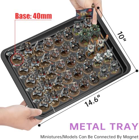 WELIDAY Miniatures Storage Case Miniatures Transport Case Aluminum Alloy Frame with Lock (X-Large Size) - Image 3