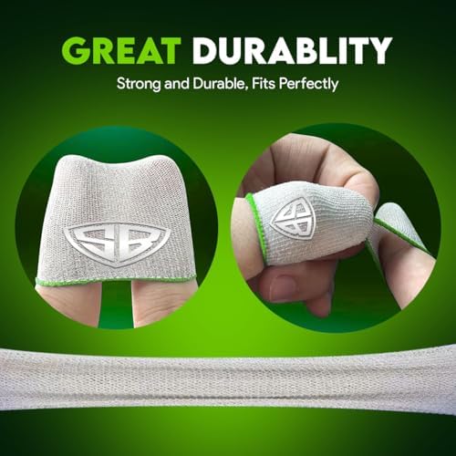 Silver Fiber Thumb & Finger Sleeve for Mobile Game (4 Pieces), Pubg,Cod,Freefire -with Metal Carry Box-Pack of 2 Pair - Image 4