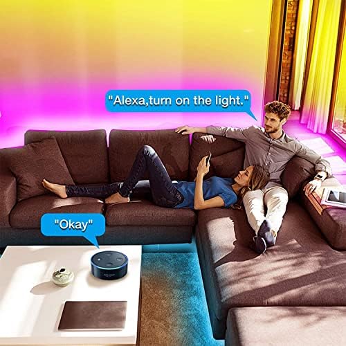 DAYBETTER Smart WiFi LED Strip Lights 150ft (3x50ft), RGB Color Changing, Alexa Google Voice Control, Music Sync, App Remote, Indoor Home Decor for Bedroom Gaming Room Party - Image 4