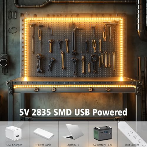 echosari Strip Lights USB 9.8Ft 180 LED Strip Lights Cuttable Each 2835 SMD - Image 5