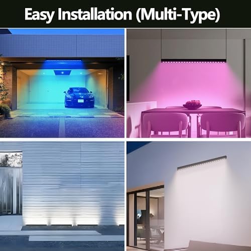 90W Smart Wall Washer Light, 20 Inch Bluetooth Multi-mountLED Linear Pendant Light Versatility Hanging Fixtures, RGBCW Dimmable Chandelier for Wall Washing, Adjustable Heigh - Image 3