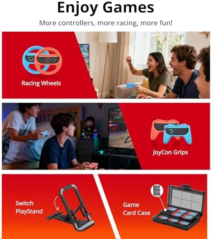 ivoler 21-in-1 Accessories Bundle Kits for Nintendo Switch 2,Carrying Case - Image 6