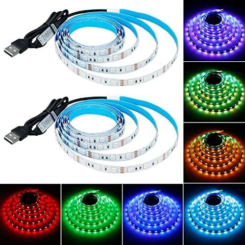 5V USB RGB LED Strip Light USB Powered 13.2ft/4M (2pcs x 6.6ft) 240LED by GOMING