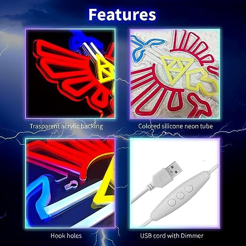 Sword Neon Sign Gamer Neon Signs for Wall Decor Gaming Room Decor LOZ Gifts Master Sword LED Sign Room Decor Neon Light up Sign for Bedroom Boys - Image 3