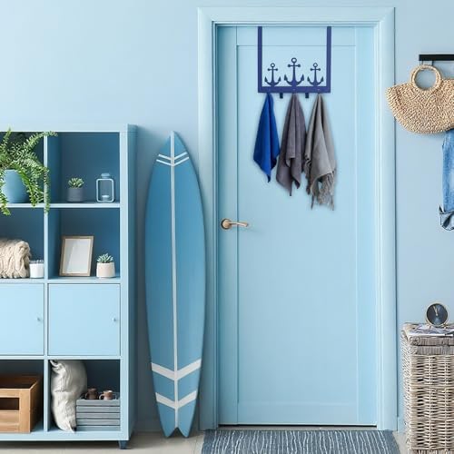 Reallnaive Anchor Over The Door Hooks Nautical Coastal Bathroom Decor - Image 4