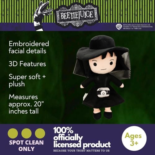 Franco Beetlejuice Halloween Lydia Deetz Bedding Super Soft Plush Decorative Throw Pillow, (Officially Licensed Product) Collectibles - Image 2