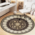 Office Chair Mat for Hardwood Floor, Vintage Computer Gaming Rolling Low Pile Carpet Floor Chair Mat, Anti-Slip Backing Round Desk Rug Floor Mat for Home by Heavyoff